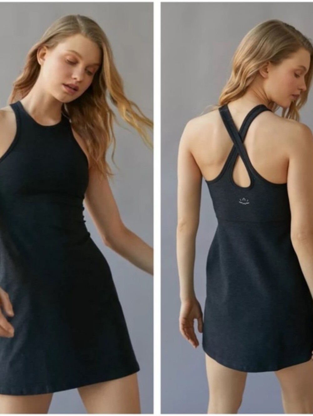 Beyond Yoga Under Lock and Key Dress in Heathered Grey